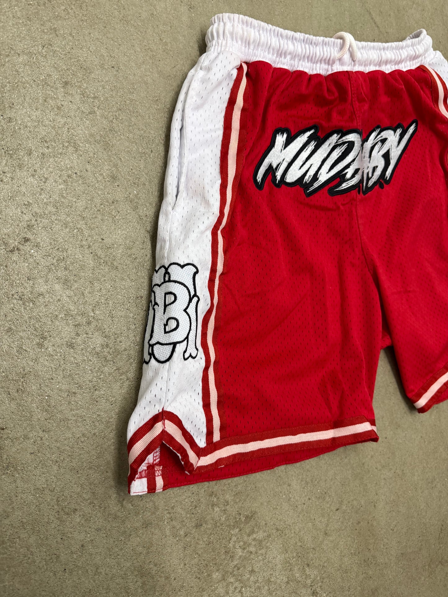 Red Mud baby basketball shorts