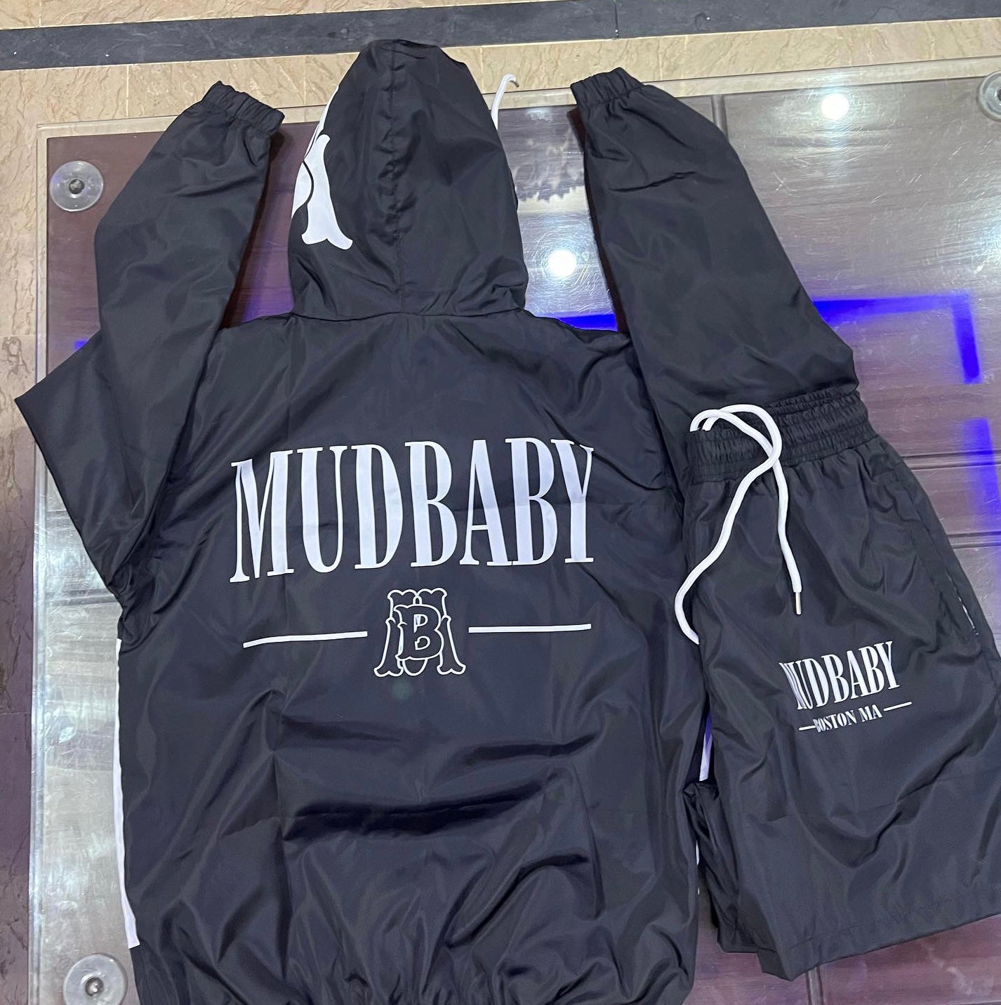 Mud baby windbreaker short sets