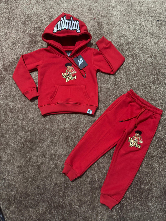 Kids red jogger set