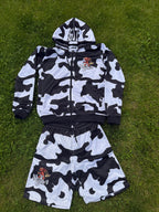 Back and white Mud baby camo short sets