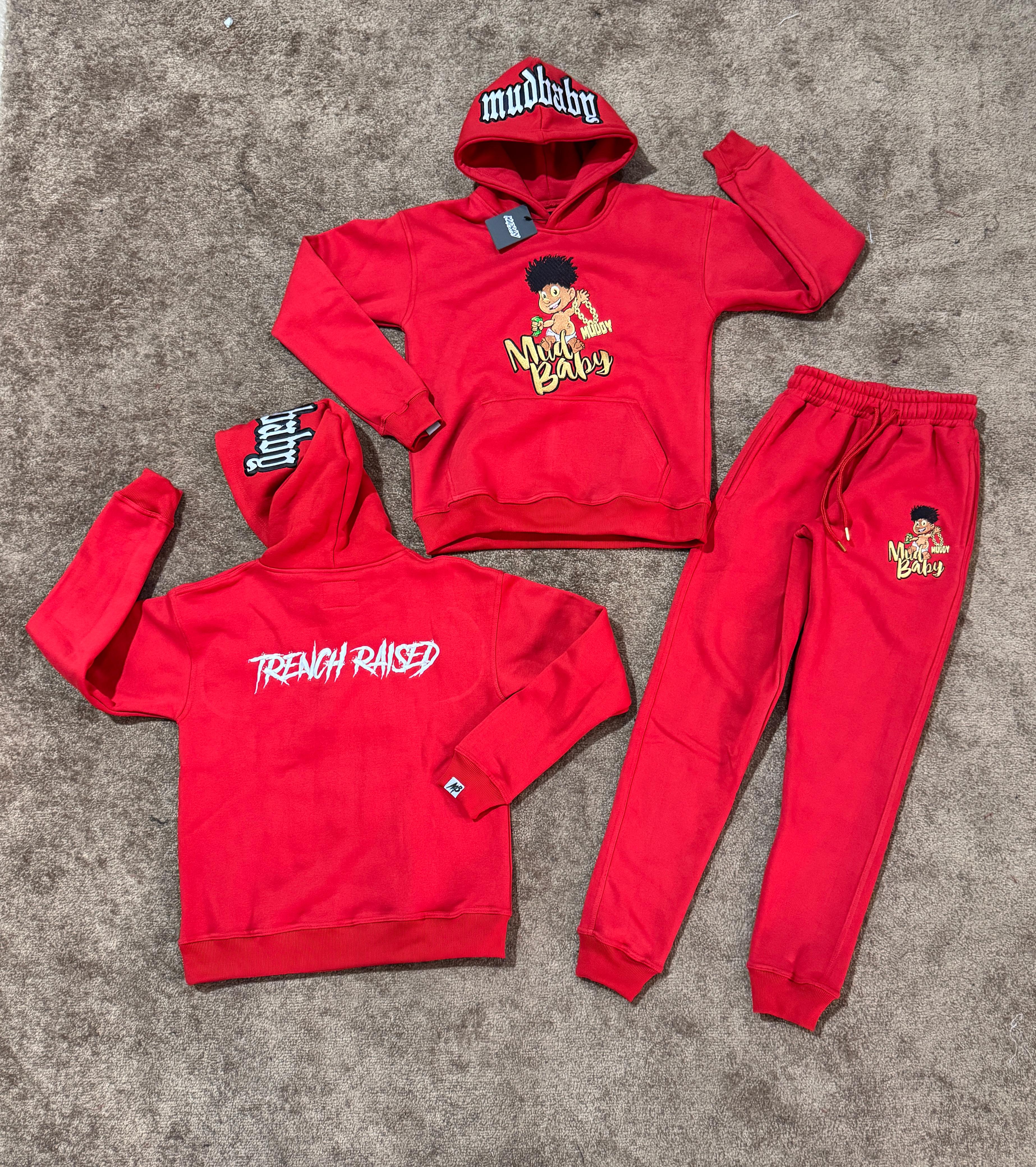 Red Mudbaby jogger sets