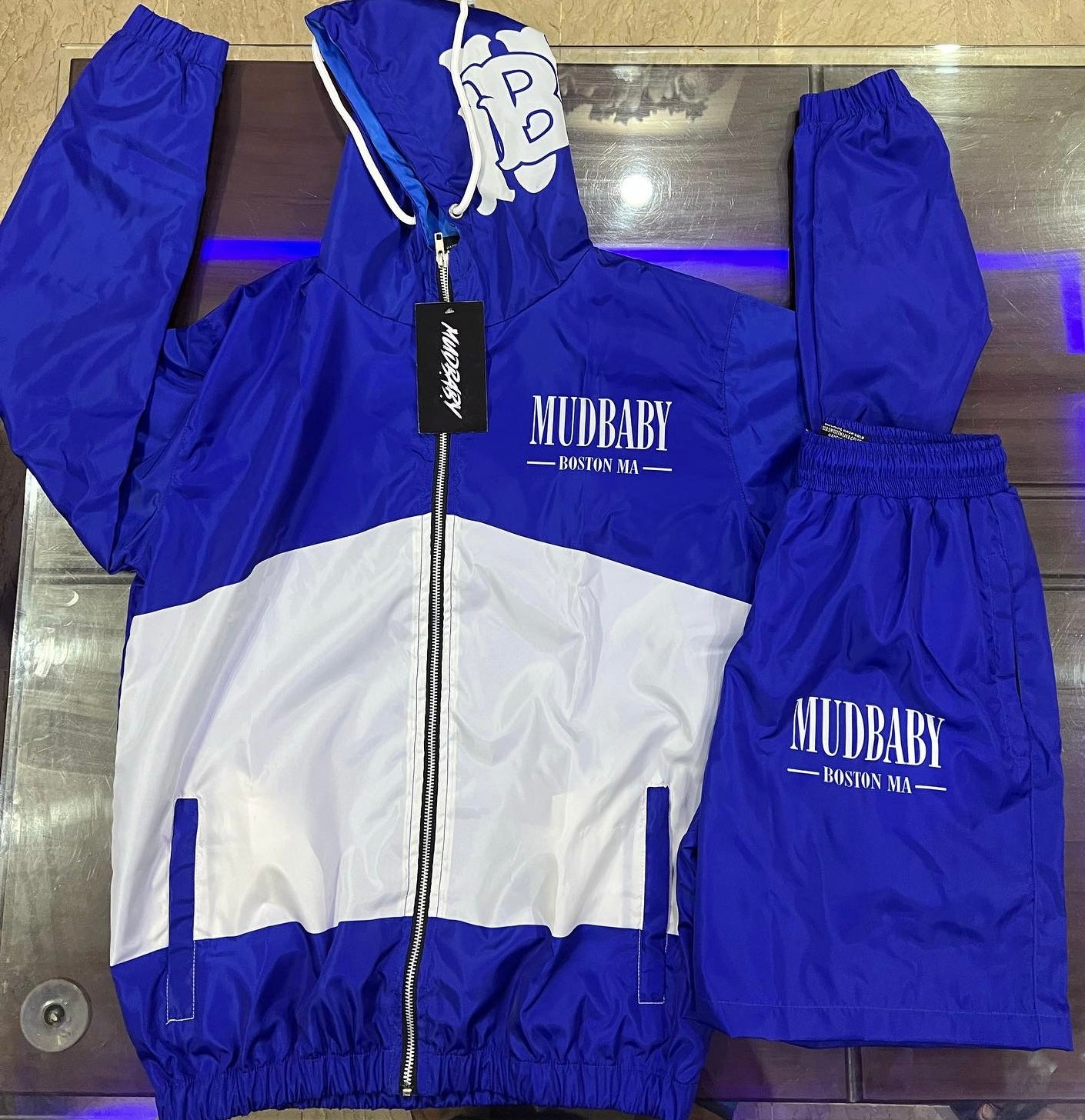 Mud baby windbreaker short sets