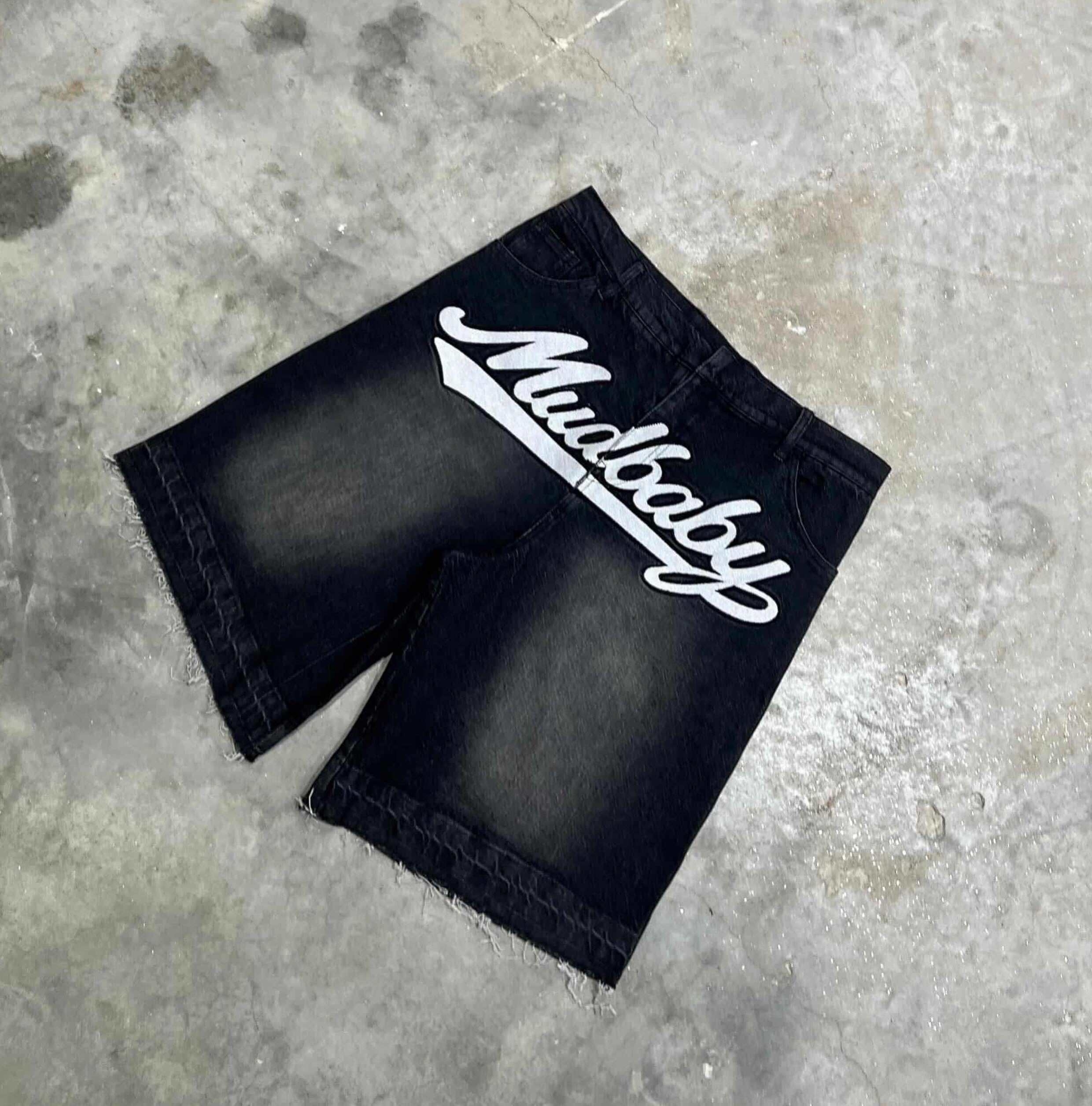 Black Jean shorts