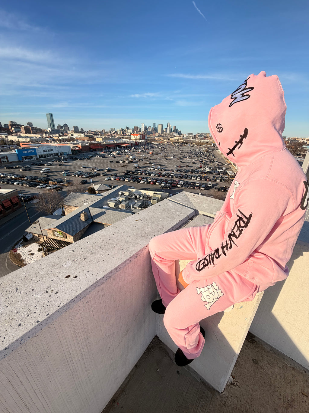 Mudbaby pink zip up set