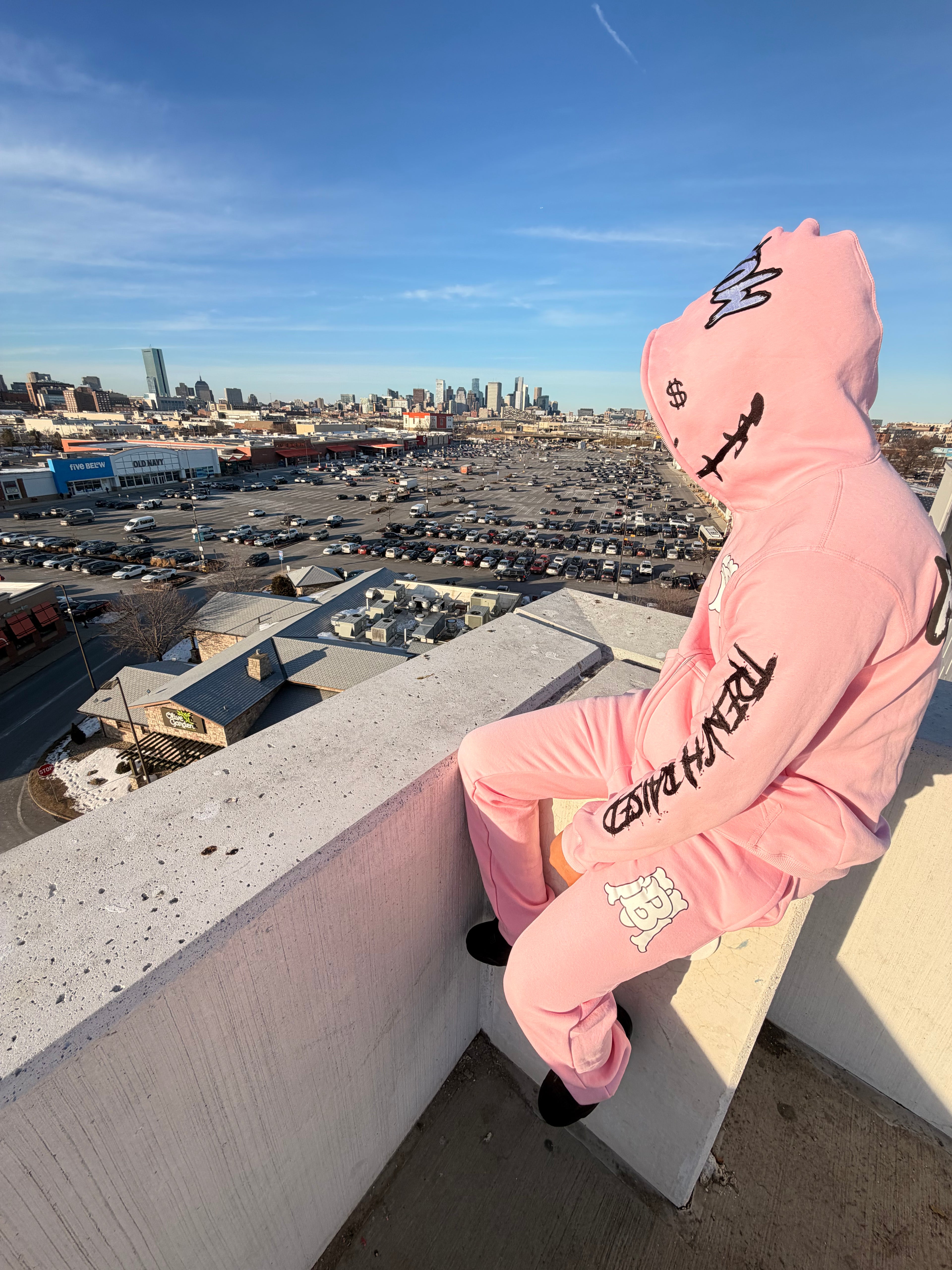 Mudbaby pink zip up set