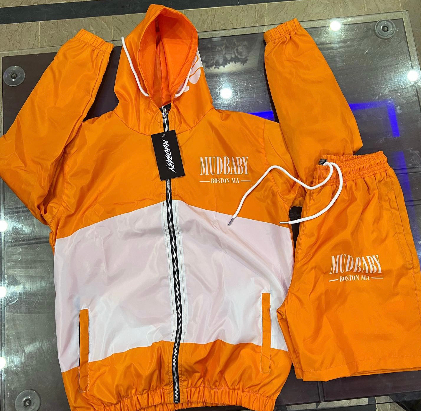 Mud baby windbreaker short sets