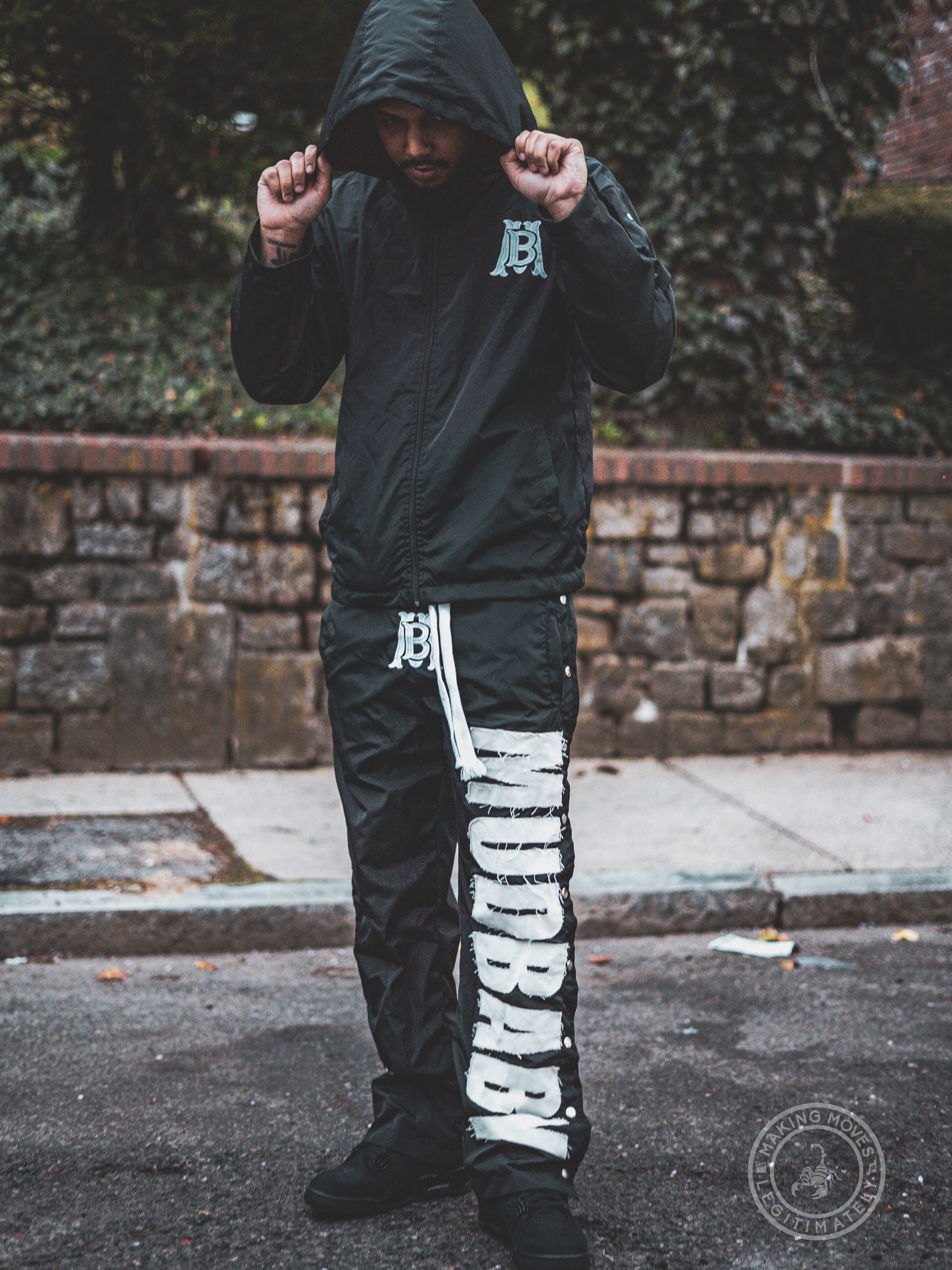 Black nylon set