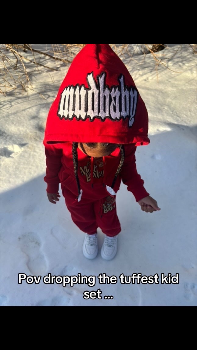 Kids red jogger set