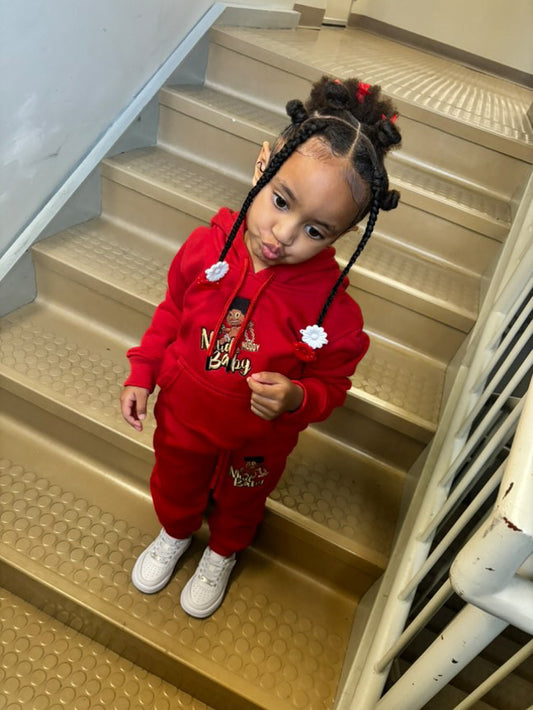 Kids red jogger set