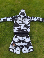 Back and white Mud baby camo short sets