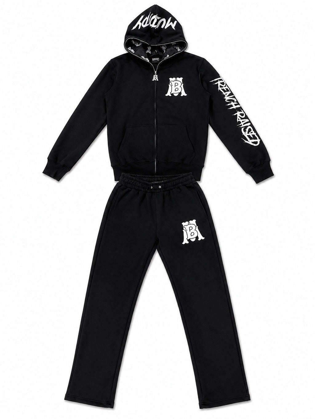 Black Mudbaby full zip set
