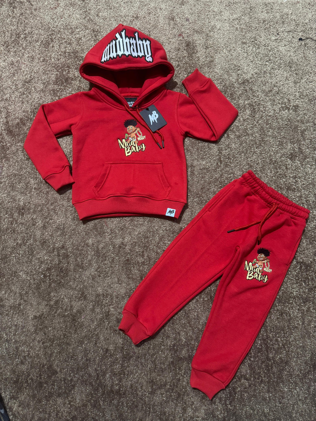 Kids red jogger set
