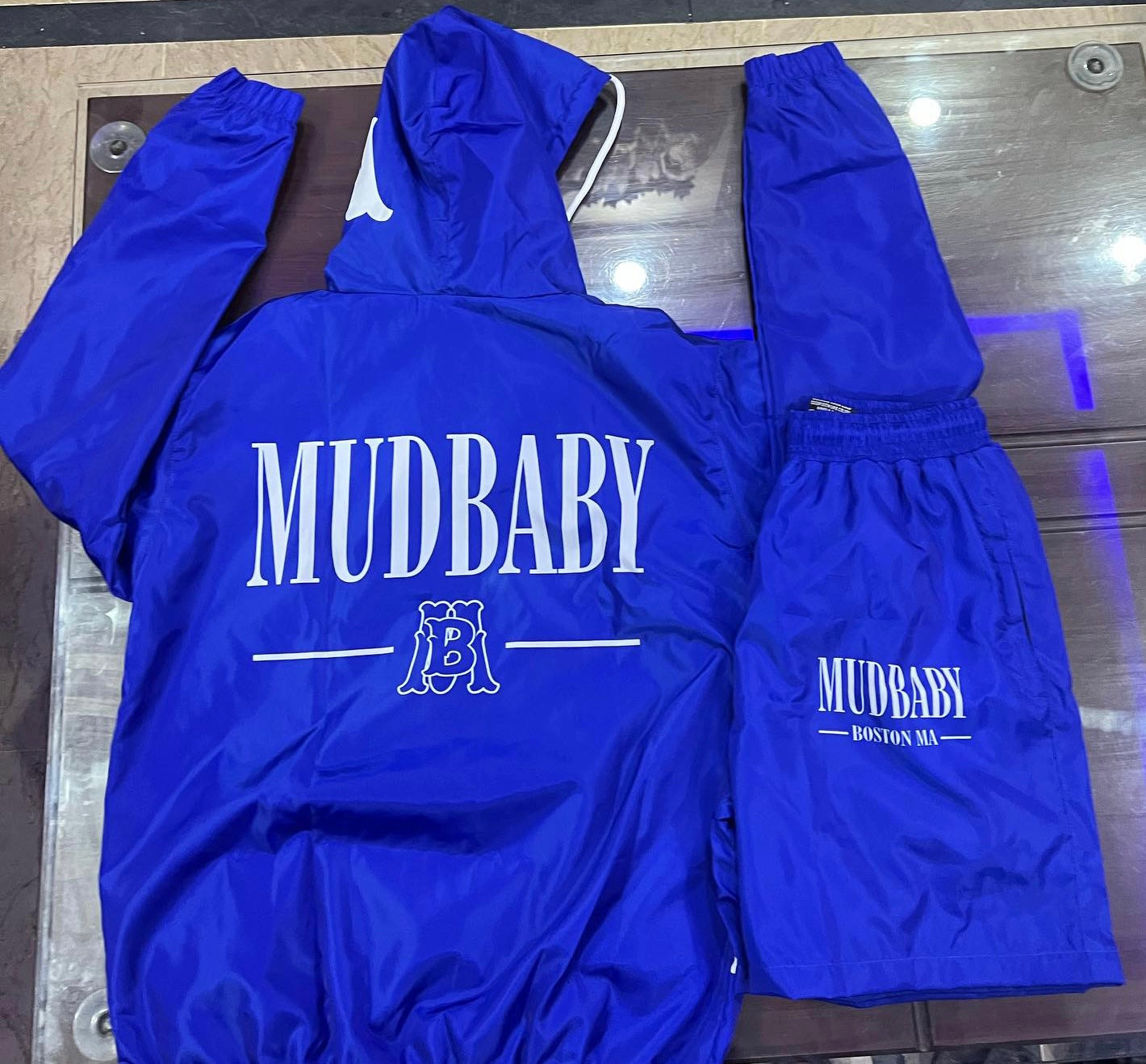 Mud baby windbreaker short sets