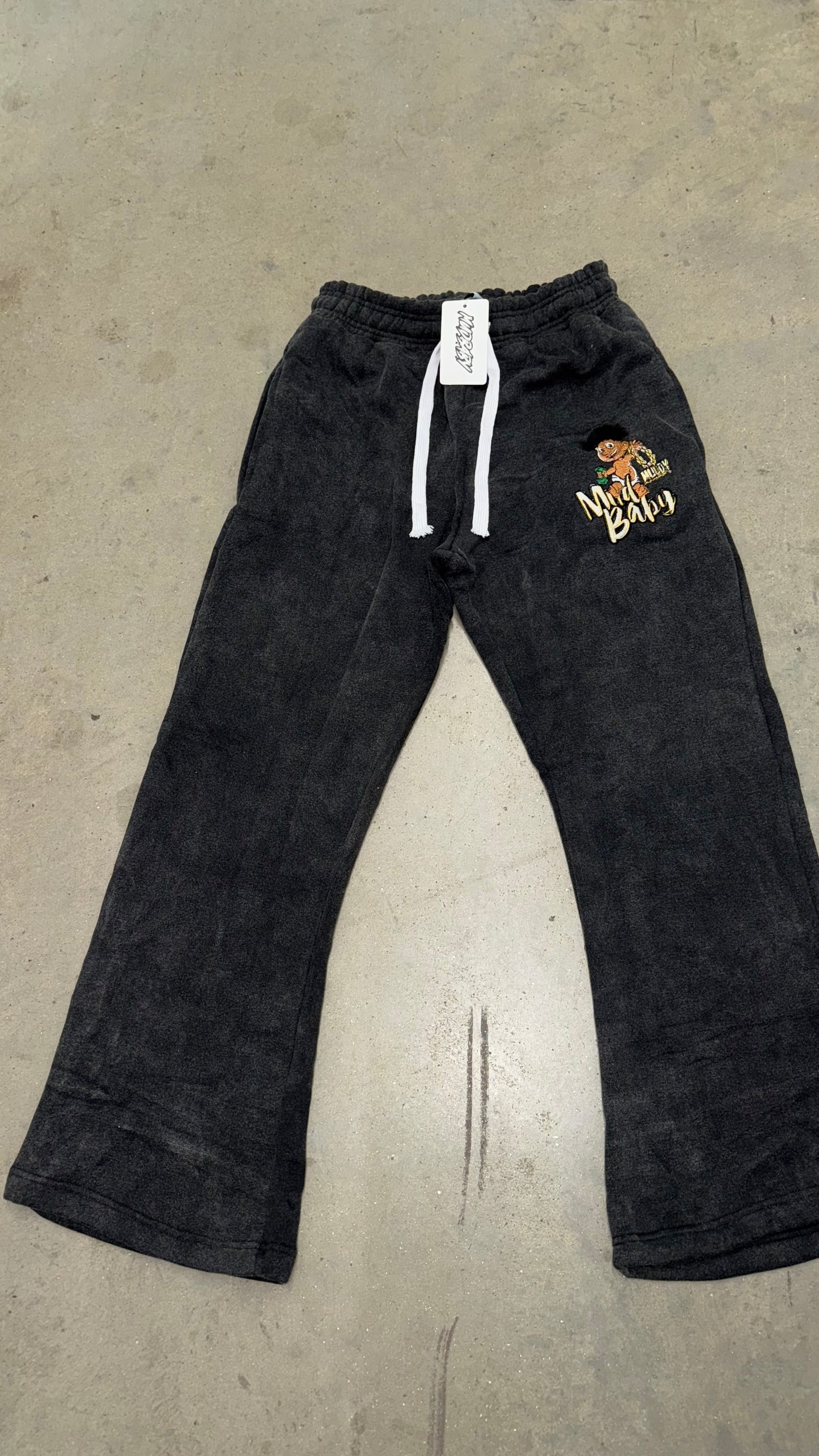 Black Mudbaby logo acid wash set