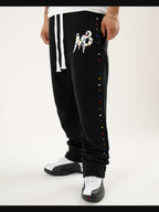 Black Mudbaby colorful rhinstone pants