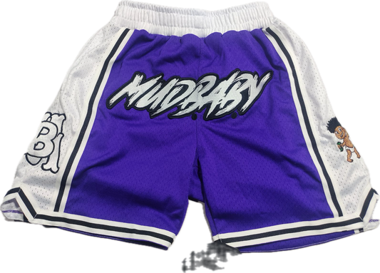 Purple Mud baby basketball shorts
