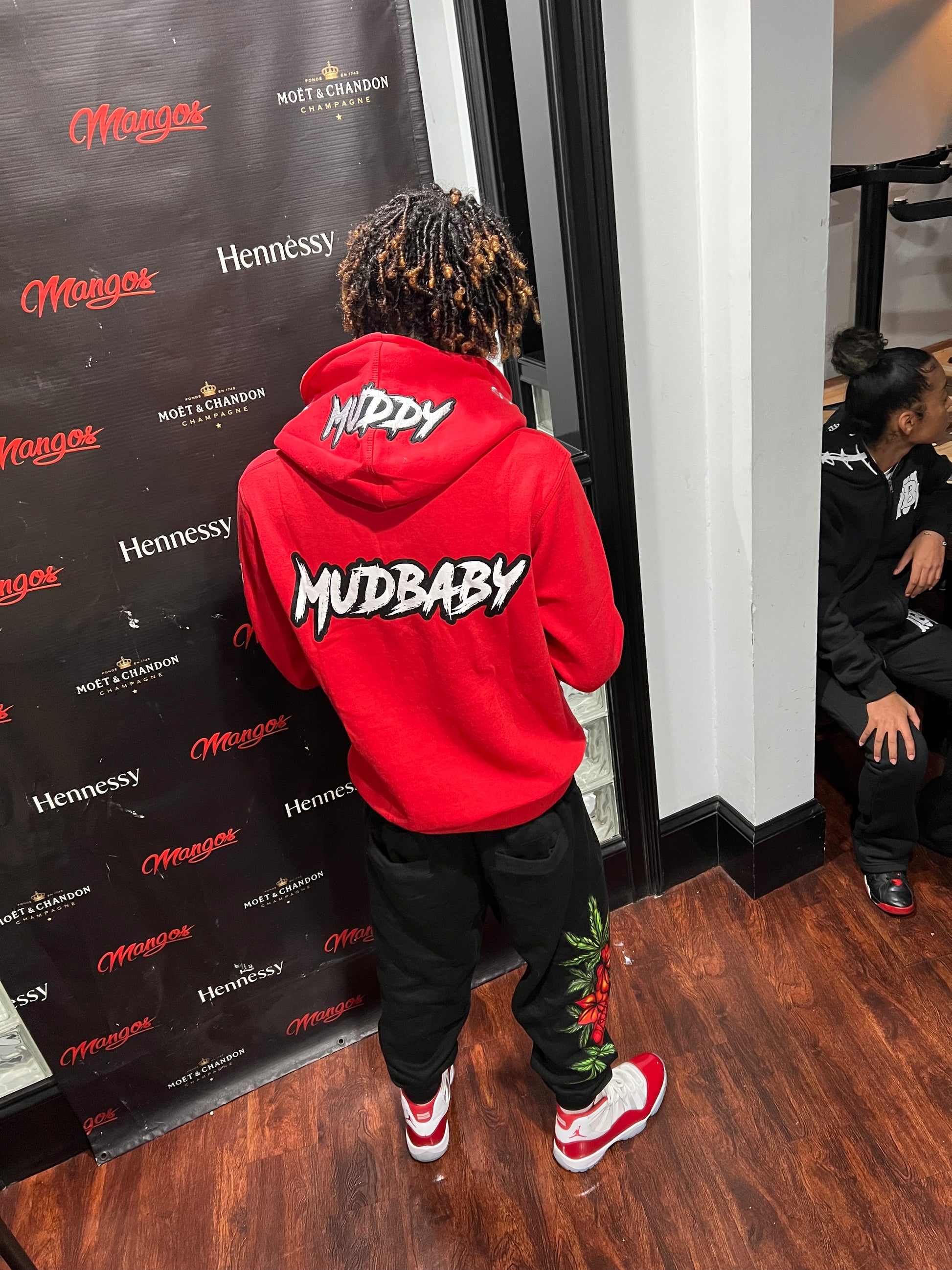 Hennessy top hoodie red