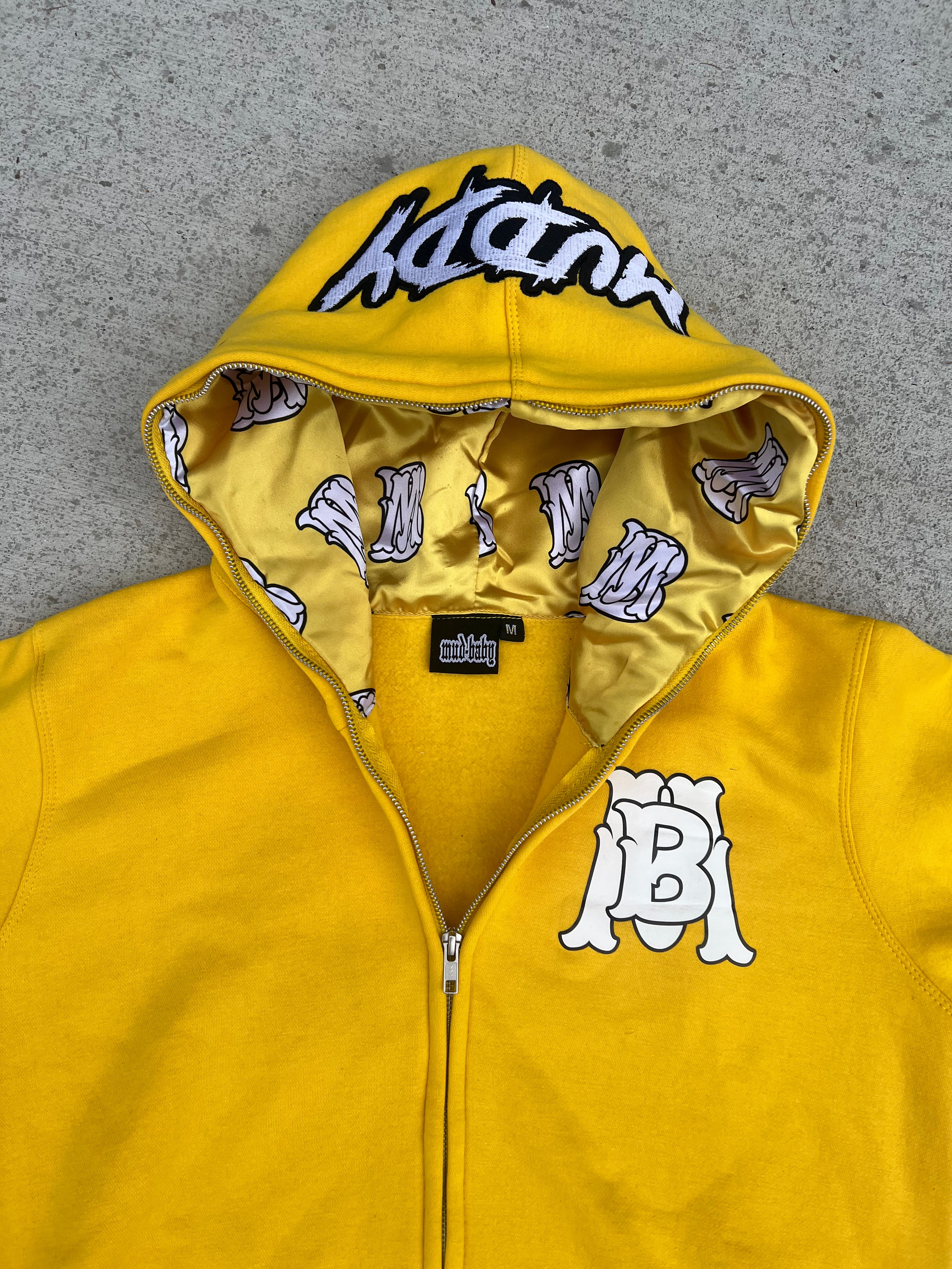 yellow mud baby zip up