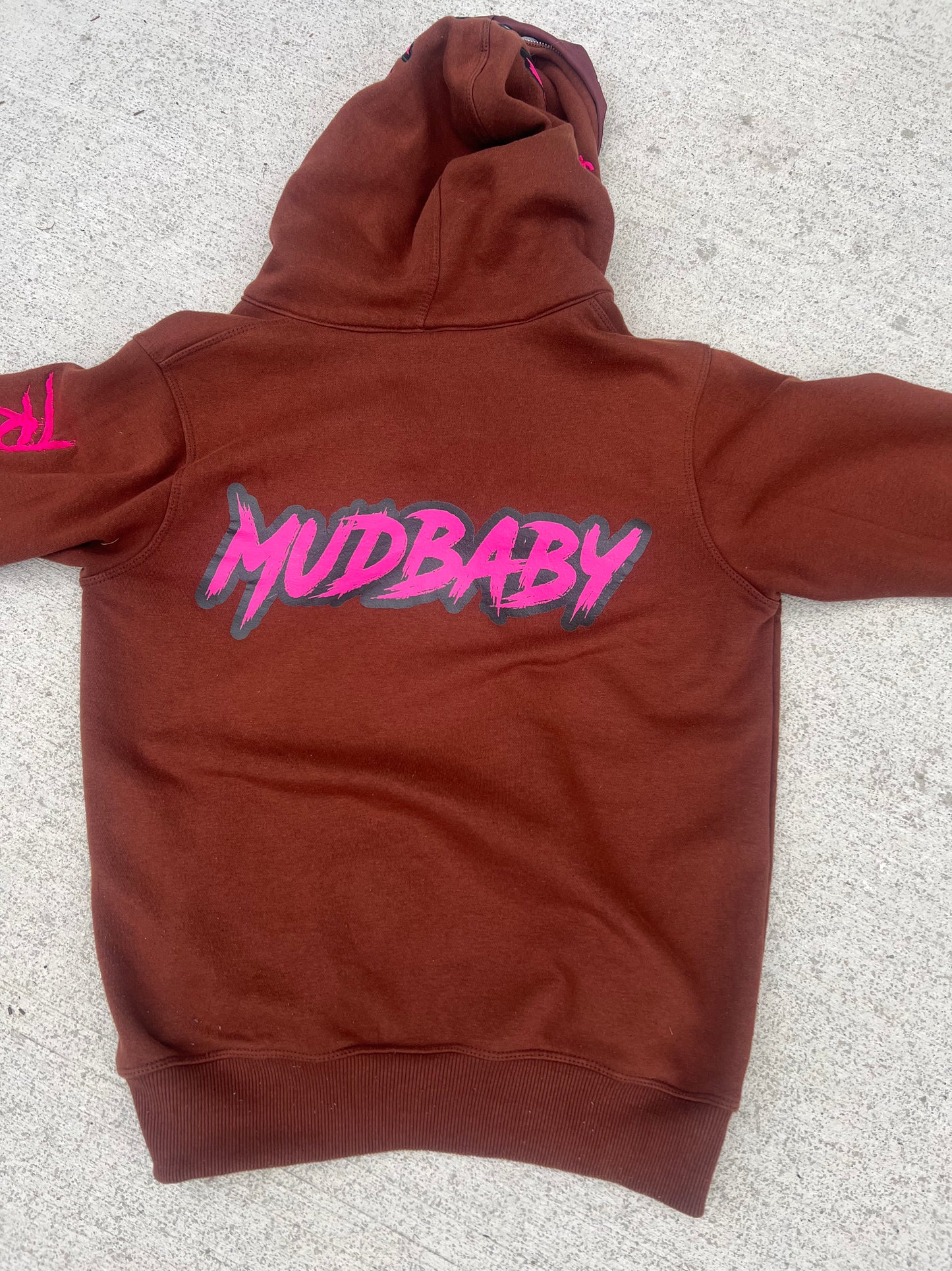 Brown and pink mudbaby zip up