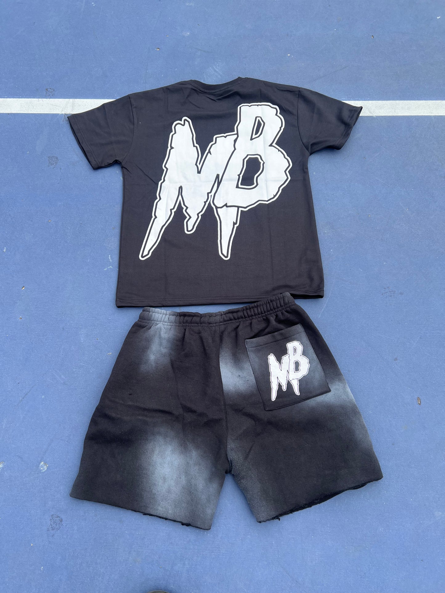 Mb black short set