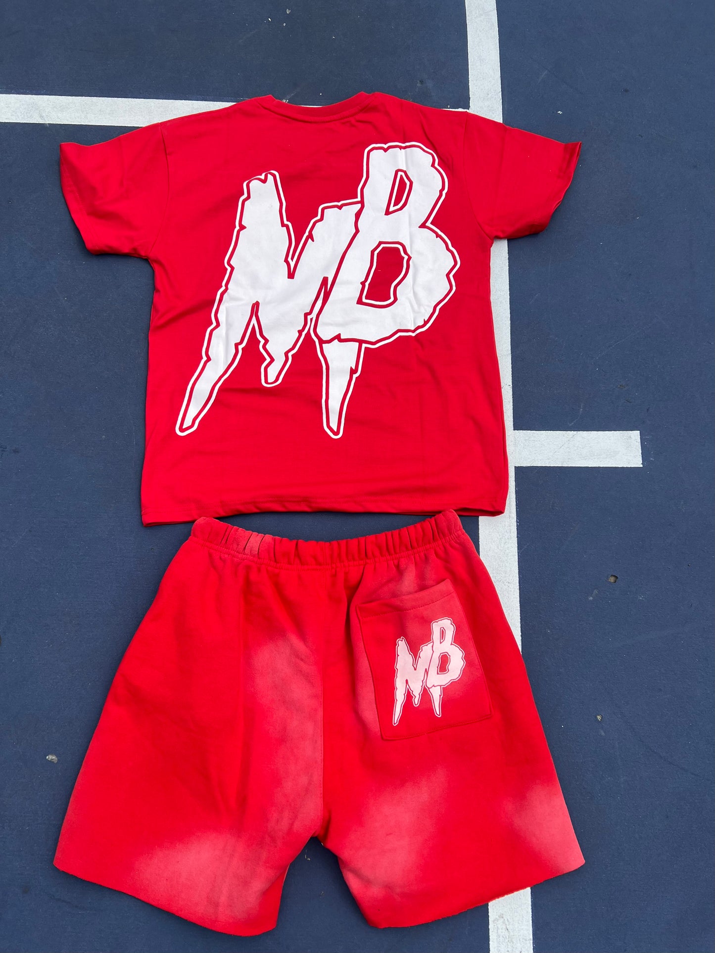 Mb red short set