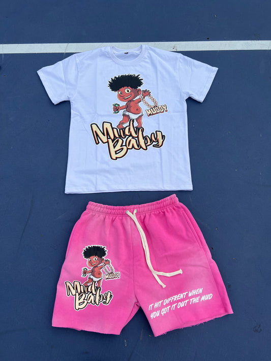 Mb pink short set