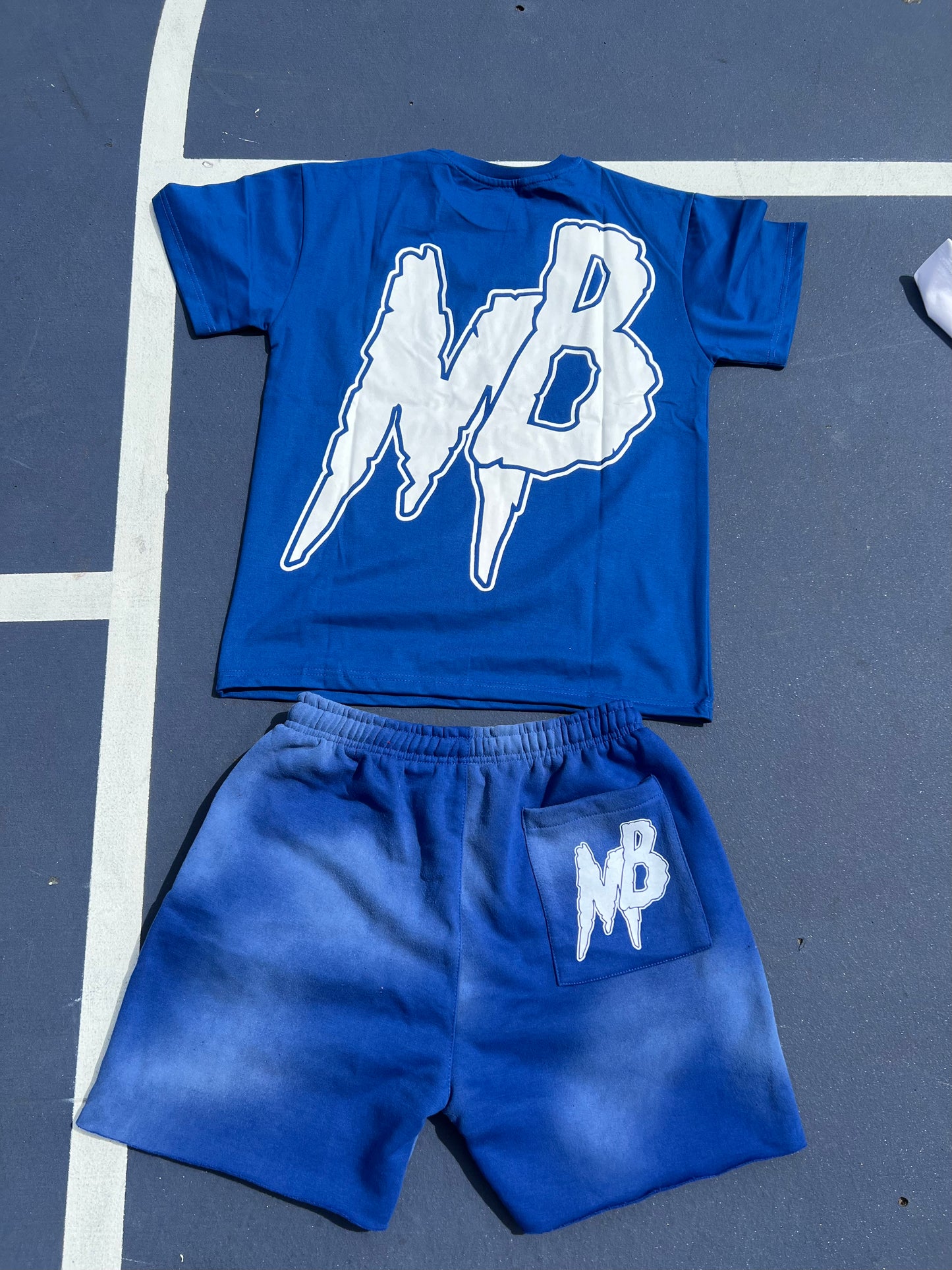 Mb blue short set