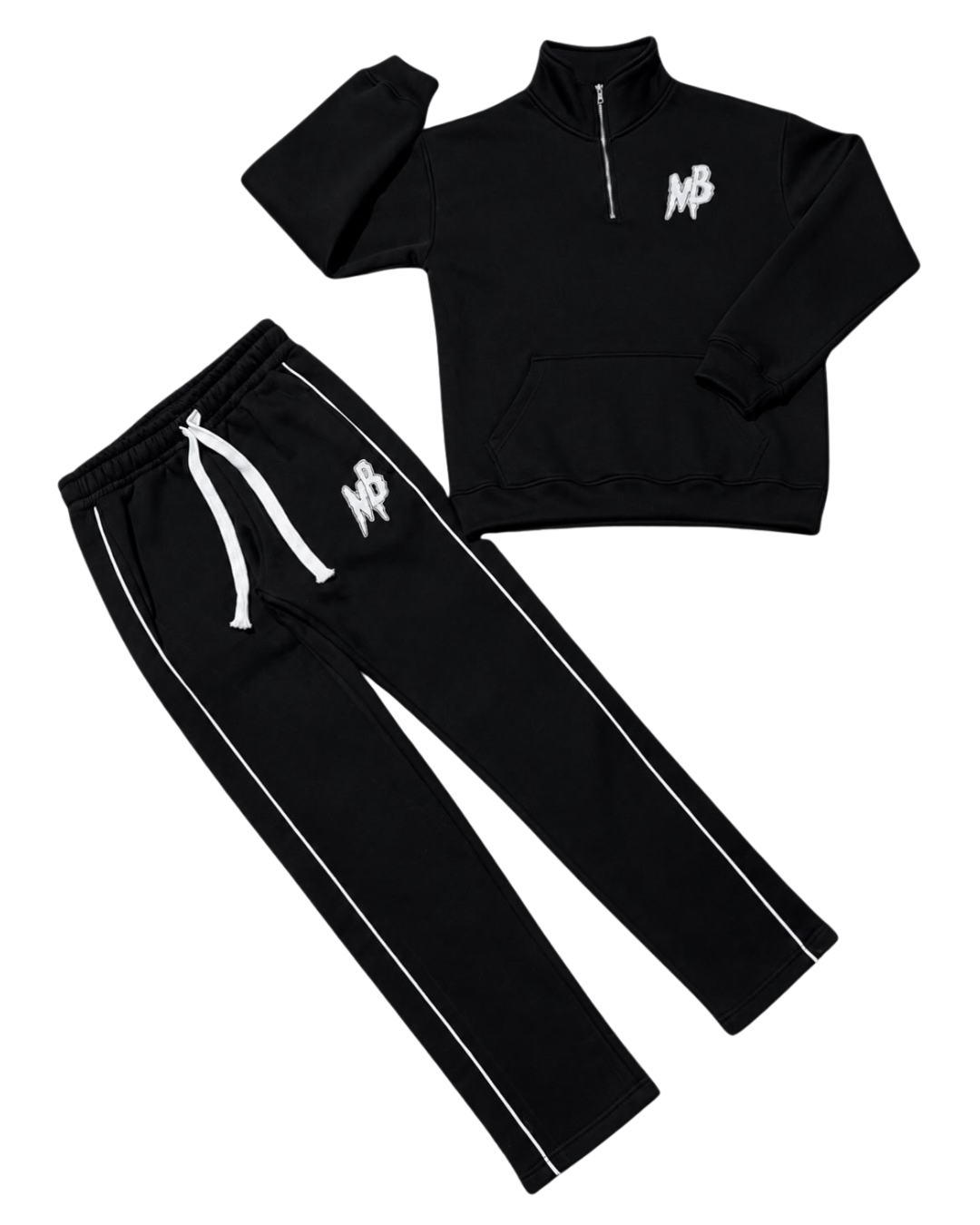 Black Mudbaby Quarter Zip Set
