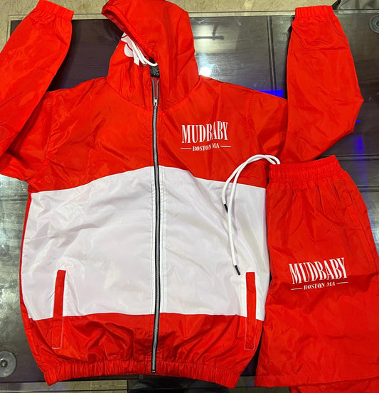 Mud baby windbreaker short sets