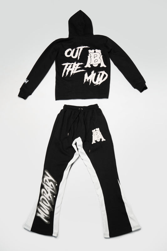 Black and white Out the mud flare suit